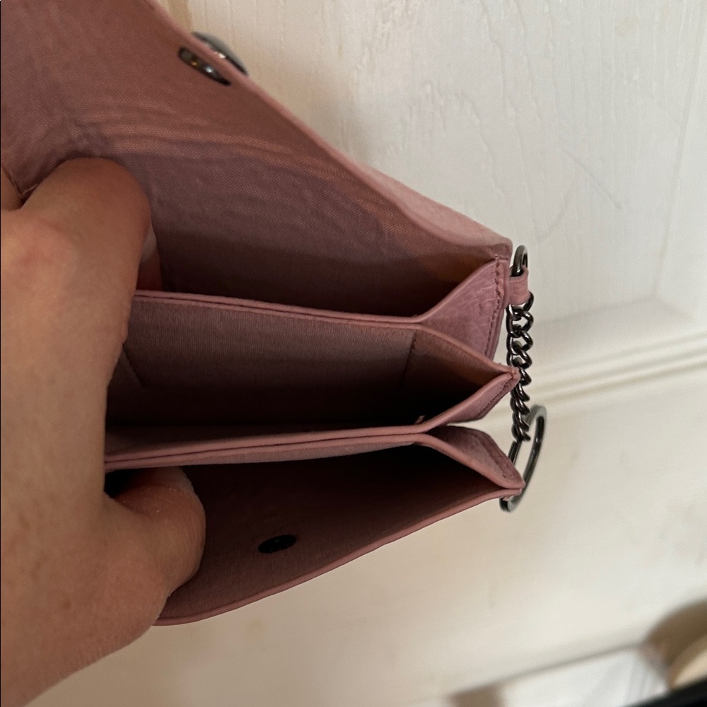 Pink Leather Card Holder - Picture 3 of 5